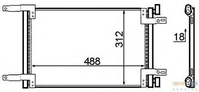 Конденсатор, кондиционер BEHR HELLA SERVICE купить