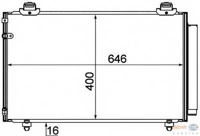 Конденсатор, кондиционер BEHR HELLA SERVICE купить