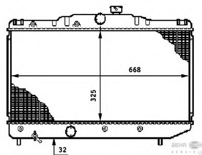 Радиатор, охлаждение двигателя BEHR HELLA SERVICE купить