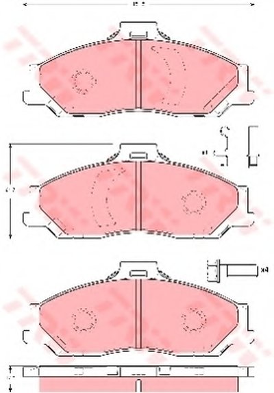 Комплект тормозных колодок, дисковый тормоз