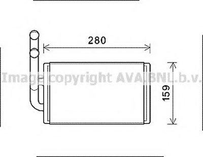 Теплообменник, отопление салона AVA QUALITY COOLING