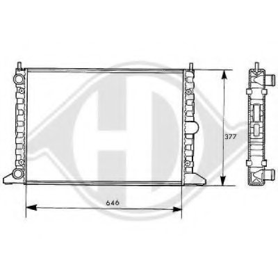 Радиатор, охлаждение двигателя DIEDERICHS купить
