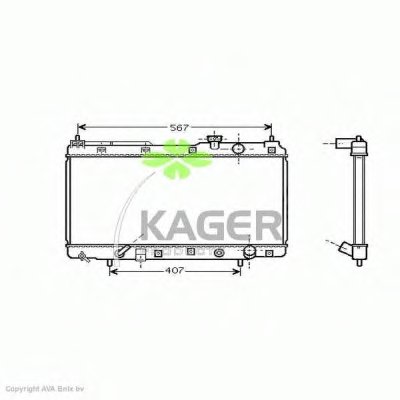 Радиатор, охлаждение двигателя KAGER купить