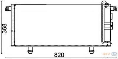 Конденсатор, кондиционер BEHR HELLA SERVICE HELLA купить