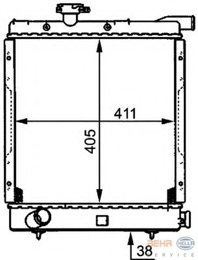 Радиатор, охлаждение двигателя BEHR HELLA SERVICE HELLA купить