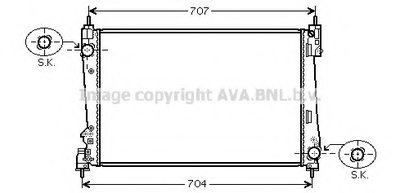 Радиатор, охлаждение двигателя AVA QUALITY COOLING купить