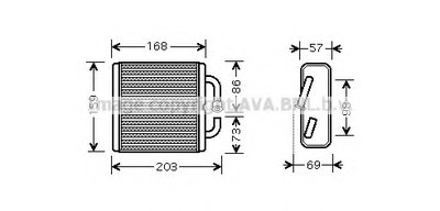 Теплообменник, отопление салона AVA QUALITY COOLING