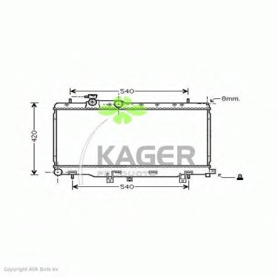 Радиатор, охлаждение двигателя KAGER купить