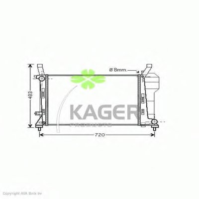 Радиатор, охлаждение двигателя KAGER купить