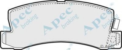Комплект тормозных колодок, дисковый тормоз APEC braking