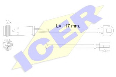 Сигнализатор, износ тормозных колодок ICER
