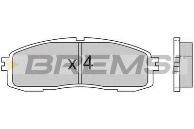 Комплект тормозных колодок, дисковый тормоз BREMSI