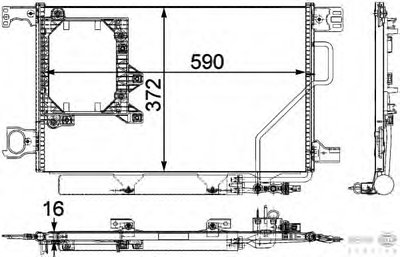 Конденсатор, кондиционер BEHR HELLA SERVICE купить