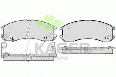 Комплект тормозных колодок, дисковый тормоз KAGER