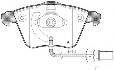 Комплект тормозных колодок, дисковый тормоз ADVANCE OPEN PARTS
