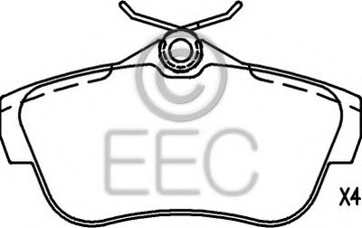 Комплект тормозных колодок, дисковый тормоз EEC