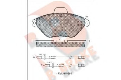 Комплект тормозных колодок, дисковый тормоз R BRAKE