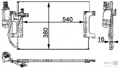 Конденсатор, кондиционер BEHR HELLA SERVICE HELLA купить