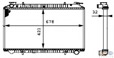 Радиатор, охлаждение двигателя BEHR HELLA SERVICE HELLA купить