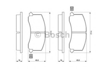Комплект тормозных колодок, дисковый тормоз BOSCH купить