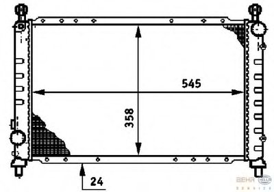 Радиатор, охлаждение двигателя BEHR HELLA SERVICE купить