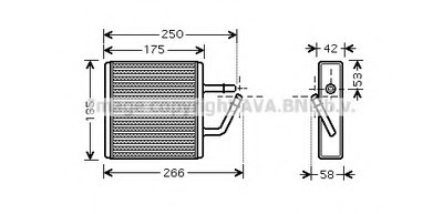 Теплообменник, отопление салона AVA QUALITY COOLING
