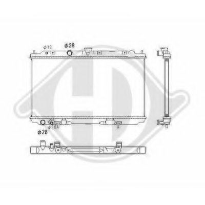 Радиатор, охлаждение двигателя DIEDERICHS купить