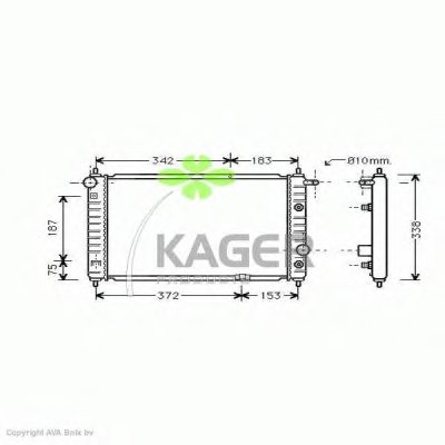 Радиатор, охлаждение двигателя KAGER купить