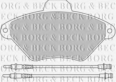 Комплект тормозных колодок, дисковый тормоз BORG & BECK