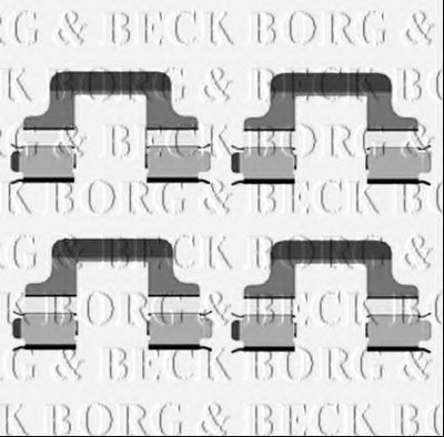 Комплектующие, колодки дискового тормоза BORG & BECK