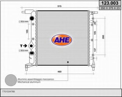 Радиатор, охлаждение двигателя AHE купить