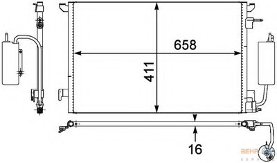 Конденсатор, кондиционер BEHR HELLA SERVICE HELLA купить