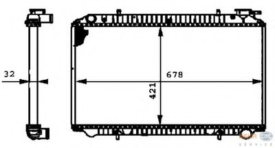 Радиатор, охлаждение двигателя BEHR HELLA SERVICE HELLA купить