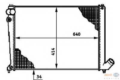 Радиатор, охлаждение двигателя BEHR HELLA SERVICE HELLA купить