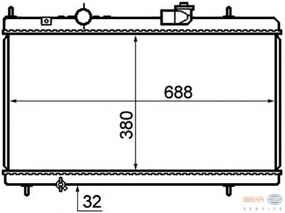 Радиатор, охлаждение двигателя BEHR HELLA SERVICE HELLA купить