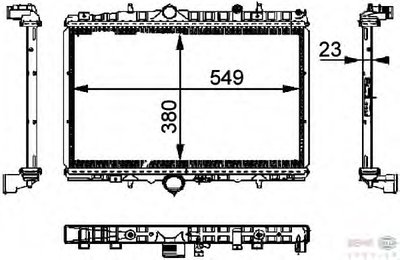 Радиатор, охлаждение двигателя BEHR HELLA SERVICE купить