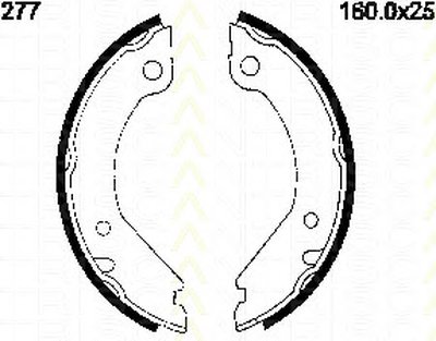 Комплект тормозных колодок, стояночная тормозная система