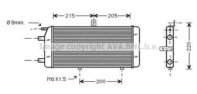 Радиатор, охлаждение двигателя AVA QUALITY COOLING