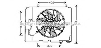 Вентилятор, охлаждение двигателя AVA QUALITY COOLING