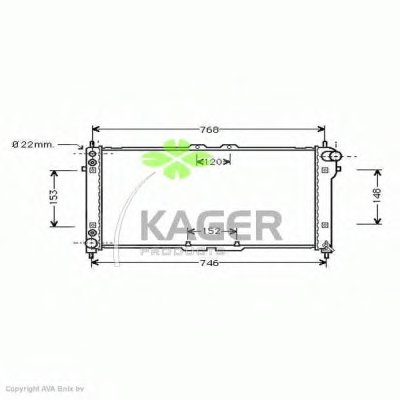 Радиатор, охлаждение двигателя KAGER купить