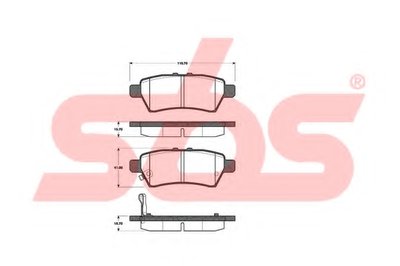 Комплект тормозных колодок, дисковый тормоз sbs