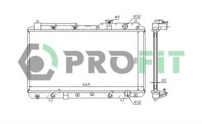 Радиатор, охлаждение двигателя PROFIT купить
