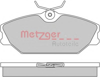 Комплект тормозных колодок, дисковый тормоз METZGER