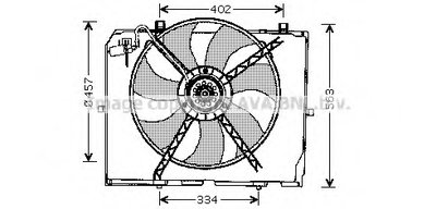 Вентилятор, охлаждение двигателя AVA QUALITY COOLING