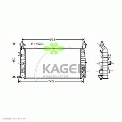 Радиатор, охлаждение двигателя KAGER купить