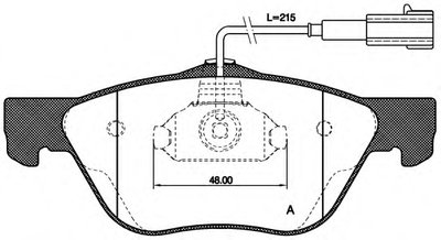 Комплект тормозных колодок, дисковый тормоз ADVANCE OPEN PARTS