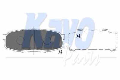 Комплект тормозных колодок, дисковый тормоз KAVO PARTS купить