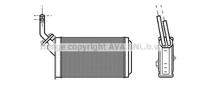 Теплообменник, отопление салона AVA QUALITY COOLING