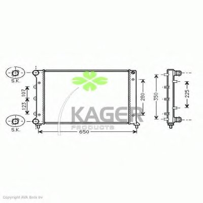 Радиатор, охлаждение двигателя KAGER купить