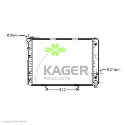 Радиатор, охлаждение двигателя KAGER купить